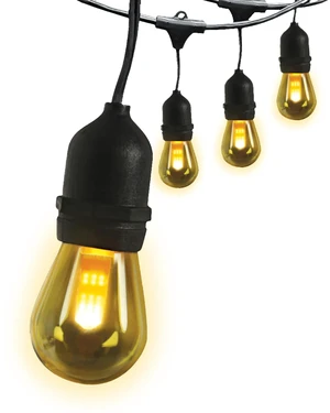 Feit Electric LED String Lights - Flame Effect, 6 Sockets, Linkable - 12 ft | 12ft Commercial Grade and Shatter Resistant, 15,000-Hour Lifetime, SL12-6/FLAME, 7 Bulbs Included Feit Electric LED String Lights - Flame Effect, 6 Sockets, Linkable - 12 ft | 12ft Commercial Grade and Shatter Resistant, 15,000-Hour Lifetime, SL12-6/FLAME, 7 Bulbs Included