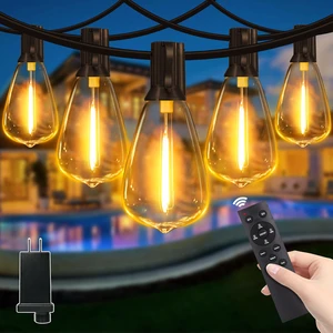 Guhope Outdoor String Lights Dimmable with Remote, 100 FT Outdoor Lights with 2 Timer and 3 Mode, Waterproof & Shatterproof Patio Lights, 2200K Energy Saving String Lights 3 Spare Bulbs for Patio Yard Guhope Outdoor String Lights Dimmable with Remote, 100 FT Outdoor Lights with 2 Timer and 3 Mode, Waterproof & Shatterproof Patio Lights, 2200K Energy Saving String Lights 3 Spare Bulbs for Patio Yard
