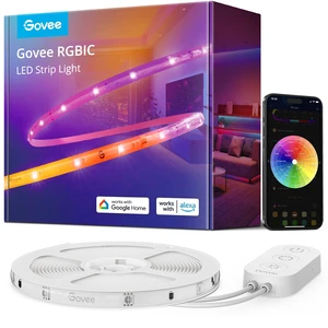 Govee 16.4ft RGBIC LED Strip Lights, Work with Alexa and Google Assistant | APP WIFI Control, DIY Segmented Color, 64 Scene Modes,16 Million Colors, Music Sync, LED Lights for Bedroom, Home Decor Govee 16.4ft RGBIC LED Strip Lights, Work with Alexa and Google Assistant | APP WIFI Control, DIY Segmented Color, 64 Scene Modes,16 Million Colors, Music Sync, LED Lights for Bedroom, Home Decor