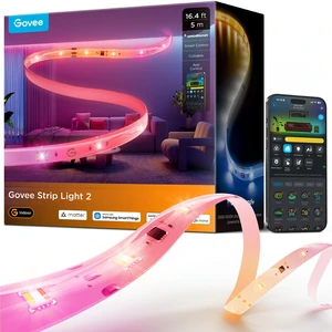 Govee LED Strip Light 2, 16.4ft, RGBWWIC, 1000K to 10000K White Light, WiFi | LED Lights for Bedroom, Cabinet, Work with Alexa, Google Assistant, Matter and Smarthings, LuminBlend+, Cuttable Govee LED Strip Light 2, 16.4ft, RGBWWIC, 1000K to 10000K White Light, WiFi | LED Lights for Bedroom, Cabinet, Work with Alexa, Google Assistant, Matter and Smarthings, LuminBlend+, Cuttable
