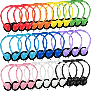 Ladont 30 Pack Kids Headphones Bulk for School Classroom, Wired Headphone for Kids Students Child Toddler Teens Boy Girl, Wholesale Multi Color 3.5mm Headphones for Library Airplane Ladont 30 Pack Kids Headphones Bulk for School Classroom, Wired Headphone for Kids Students Child Toddler Teens Boy Girl, Wholesale Multi Color 3.5mm Headphones for Library Airplane