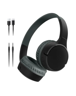Belkin SoundForm Mini Kids Headphones, Wireless&Wired, 30H Playime, School | Headphones for Kids, Built-in Microphone, 85dB Volume Limit, USB-C, 3.5mm AUX, for School, Classroom, Travel, Laptop Belkin SoundForm Mini Kids Headphones, Wireless&Wired, 30H Playime, School | Headphones for Kids, Built-in Microphone, 85dB Volume Limit, USB-C, 3.5mm AUX, for School, Classroom, Travel, Laptop