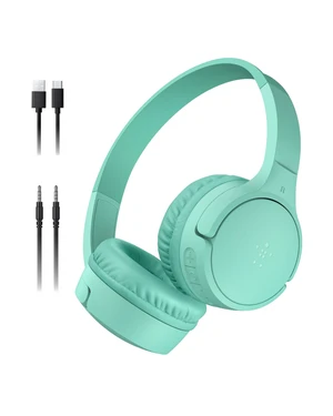 Belkin SoundForm Mini Kids Headphones, Wireless&Wired, 30H Playime, School | Headphones for Kids, Built-in Microphone, 85dB Volume Limit, USB-C, 3.5mm AUX, for School, Classroom, Travel, Laptop Belkin SoundForm Mini Kids Headphones, Wireless&Wired, 30H Playime, School | Headphones for Kids, Built-in Microphone, 85dB Volume Limit, USB-C, 3.5mm AUX, for School, Classroom, Travel, Laptop
