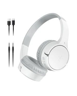 Belkin SoundForm Mini Kids Headphones, Wireless&Wired, 30H Playime, School | Headphones for Kids, Built-in Microphone, 85dB Volume Limit, USB-C, 3.5mm AUX, for School, Classroom, Travel, Laptop Belkin SoundForm Mini Kids Headphones, Wireless&Wired, 30H Playime, School | Headphones for Kids, Built-in Microphone, 85dB Volume Limit, USB-C, 3.5mm AUX, for School, Classroom, Travel, Laptop