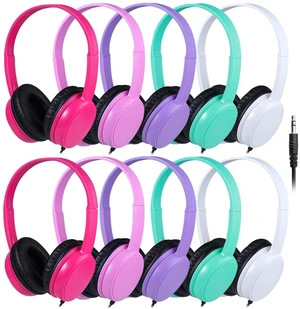 10 Pack Classroom Headphones for School Kids Students, Durable On Ear Comfy Wired Headset for Children Boys Girls Teens Toddler, Noise Stereo Sound 3.5mm Jack for Online Learning Travel(GS30,10Mixed) 10 Pack Classroom Headphones for School Kids Students, Durable On Ear Comfy Wired Headset for Children Boys Girls Teens Toddler, Noise Stereo Sound 3.5mm Jack for Online Learning Travel(GS30,10Mixed)