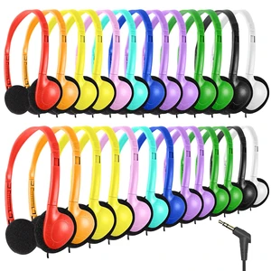 Gaosen Bulk Class Set Headphones 30 Pack for Classroom Students KidsAdjustable School Earphones On Ear with 3.5mm Jack for Teachers Children Toddler Boys Girls Teens Adult(GS857, Mixed) Gaosen Bulk Class Set Headphones 30 Pack for Classroom Students KidsAdjustable School Earphones On Ear with 3.5mm Jack for Teachers Children Toddler Boys Girls Teens Adult(GS857, Mixed)