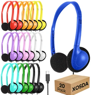 Type C Kids Headphones Bulk 20 Pack for School Classroom, Upgrade USB Type C Wired Headphones for Boys Girls Students Travel Learning Compatible with Tablet Smartphones Chromebook (LS857C,20 Mixed) Type C Kids Headphones Bulk 20 Pack for School Classroom, Upgrade USB Type C Wired Headphones for Boys Girls Students Travel Learning Compatible with Tablet Smartphones Chromebook (LS857C,20 Mixed)