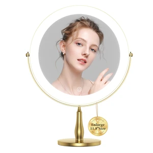 DEXHOM 11.8" Magnifying Vanity Mirror with Light, 10X/1X Makeup Mirror | tabletop vanity mirror with 3 color lighting, 360° rotation,Adjustable Brightness, 3000mAh, Double-Sided 10X/1X magnifiers DEXHOM 11.8" Magnifying Vanity Mirror with Light, 10X/1X Makeup Mirror | tabletop vanity mirror with 3 color lighting, 360° rotation,Adjustable Brightness, 3000mAh, Double-Sided 10X/1X magnifiers