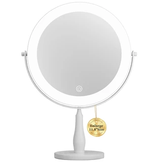 11.8" Makeup Mirror, Rechargeable Vanity Mirror with 3 Lights, 1X/10X | Adjustable Brightness, 3000mAh, Double-Sided, Gift for Mom, Women, Wife, Girls, Dorm Room Essential 11.8" Makeup Mirror, Rechargeable Vanity Mirror with 3 Lights, 1X/10X | Adjustable Brightness, 3000mAh, Double-Sided, Gift for Mom, Women, Wife, Girls, Dorm Room Essential