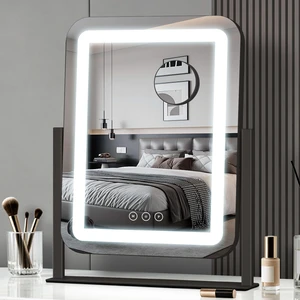 Shinerva Vanity Mirror with Lights, 13.1"×16.7" LED Makeup Mirror | Smart Touch Control, Dimmable 3-Color Modes, Memory Function, 10X Magnifying Mirror, for Desk, Bedroom, Dressing Shinerva Vanity Mirror with Lights, 13.1"×16.7" LED Makeup Mirror | Smart Touch Control, Dimmable 3-Color Modes, Memory Function, 10X Magnifying Mirror, for Desk, Bedroom, Dressing