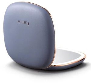 Fancii Mila 2 LED Lighted Compact Makeup Mirror, Rechargeable, 10x /1x Magnifying, Tru-Glow Light System, Vegan Leather, Small Travel Mirror for Purses (Harbor Blue) Fancii Mila 2 LED Lighted Compact Makeup Mirror, Rechargeable, 10x /1x Magnifying, Tru-Glow Light System, Vegan Leather, Small Travel Mirror for Purses (Harbor Blue)