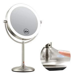 SANFANGIE 9" Magnifying Mirror with Light, 20X Rechargeable Makeup Mirror | Base Touch Control & Charging, 3 Color Dimmable Lights, Double-Sided, for Bedroom Essentials, Gifts for Women SANFANGIE 9" Magnifying Mirror with Light, 20X Rechargeable Makeup Mirror | Base Touch Control & Charging, 3 Color Dimmable Lights, Double-Sided, for Bedroom Essentials, Gifts for Women