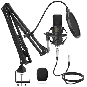 TONOR XLR Condenser Microphone, Professional Cardioid Studio Mic Kit with T20 Boom Arm, Shock Mount, Pop Filter for Recording, Podcasting, Voice Over, Streaming, Home Studio, YouTube (TC20) TONOR XLR Condenser Microphone, Professional Cardioid Studio Mic Kit with T20 Boom Arm, Shock Mount, Pop Filter for Recording, Podcasting, Voice Over, Streaming, Home Studio, YouTube (TC20)