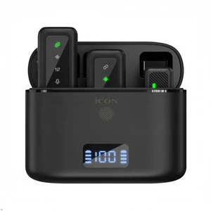 iCON AirMic 3 Wireless Lavalier Microphone with Charging Case for Phone | Wireless Lavalier Microphone, Dual Transmitters, Charging Case, for Phone Camera PC Vlogging & Interview. iCON AirMic 3 Wireless Lavalier Microphone with Charging Case for Phone | Wireless Lavalier Microphone, Dual Transmitters, Charging Case, for Phone Camera PC Vlogging & Interview.