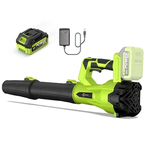 SIXCRAFTS Leaf Blower Cordless with 4.0Ah Battery and Charger, 420CFM Electric Blower with 6-Speed, 21V Lightweight Handheld for Lawn Yard Patio Leaves Dust Snow SIXCRAFTS Leaf Blower Cordless with 4.0Ah Battery and Charger, 420CFM Electric Blower with 6-Speed, 21V Lightweight Handheld for Lawn Yard Patio Leaves Dust Snow