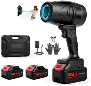 laapee Handheld Leaf Blower Cordless 990,000 RPM with 2 x 4.0Ah Battery | Lawn Care, Yard Cleaning, Car Blowing, Stepless Speed, Copper-core DC Motor, with Storage Case, with Gloves, Electric Blower laapee Handheld Leaf Blower Cordless 990,000 RPM with 2 x 4.0Ah Battery | Lawn Care, Yard Cleaning, Car Blowing, Stepless Speed, Copper-core DC Motor, with Storage Case, with Gloves, Electric Blower