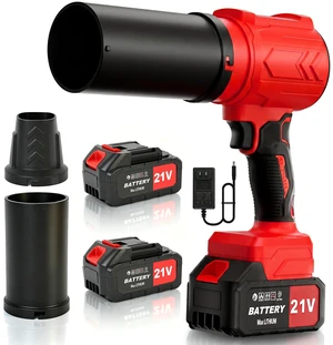 950000RPM Leaf Blower Cordless with 2 x 4.0Ah Batteries, 2 Extended Nozzles | Handheld Blowers for Lawn Care, Snow, Yard Cleaning, Lightweight Leaf Blowers, Variable Speed Portable Dust Blowers - Red 950000RPM Leaf Blower Cordless with 2 x 4.0Ah Batteries, 2 Extended Nozzles | Handheld Blowers for Lawn Care, Snow, Yard Cleaning, Lightweight Leaf Blowers, Variable Speed Portable Dust Blowers - Red