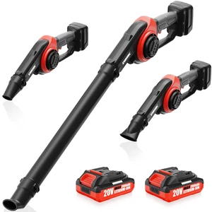 EWORK 20V Small Cordless Leaf Blower with 2 x 2.0Ah Battery and Charger | Lightweight Electric Leaf Blower 200MPH & 130CFM Battery Powered Mini Blowers for Lawn Care, Leaves Handheld Walkway & Patio EWORK 20V Small Cordless Leaf Blower with 2 x 2.0Ah Battery and Charger | Lightweight Electric Leaf Blower 200MPH & 130CFM Battery Powered Mini Blowers for Lawn Care, Leaves Handheld Walkway & Patio