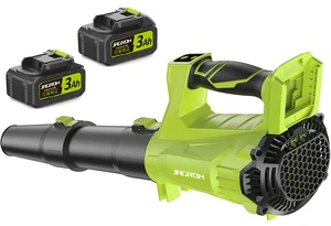 Electric Leaf Blower Cordless with 3.0Ah Battery and Charger, 680CFM | 20V Handheld Leaf Blower for Lawn Care with 2 Speeds, Battery Powered Tool Blowing Leaves, Dust, Snow, Gravel for Patio Yard Electric Leaf Blower Cordless with 3.0Ah Battery and Charger, 680CFM | 20V Handheld Leaf Blower for Lawn Care with 2 Speeds, Battery Powered Tool Blowing Leaves, Dust, Snow, Gravel for Patio Yard