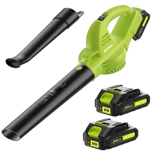 Leaf Blower Cordless with 2.0Ah Battery & Charger, 130MPH 180CFM High Speed | Blowers for Lawn Care, 20V Electric Leaf Cleaner, Leaf Blower with 2 Tubes, Lightweight Handheld, Patio, Garden, House Leaf Blower Cordless with 2.0Ah Battery & Charger, 130MPH 180CFM High Speed | Blowers for Lawn Care, 20V Electric Leaf Cleaner, Leaf Blower with 2 Tubes, Lightweight Handheld, Patio, Garden, House