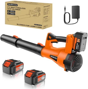 Leaf Blower Cordless, 21V 500CFM 2x3.0Ah Batteries, 6 Speed Modes, Orange | 150MPH Powerful Electric Leaf Blower, Lightweight Handheld, for Lawn Care Leaves Dust Car Interior Patio Cleaning Leaf Blower Cordless, 21V 500CFM 2x3.0Ah Batteries, 6 Speed Modes, Orange | 150MPH Powerful Electric Leaf Blower, Lightweight Handheld, for Lawn Care Leaves Dust Car Interior Patio Cleaning