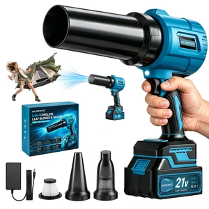 ALDERVIC Cordless Leaf Blower, 2-in-1 Handheld Leaf Blower & Vacuum, Lightweight Brushless Blower with 6.0Ah Battery & Charger, 3-Speed for Lawn Care, Patio, Yard, Leaves, Dust, Snow ALDERVIC Cordless Leaf Blower, 2-in-1 Handheld Leaf Blower & Vacuum, Lightweight Brushless Blower with 6.0Ah Battery & Charger, 3-Speed for Lawn Care, Patio, Yard, Leaves, Dust, Snow