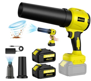 Turbo-Powered Jet Blower Small Leaf Vacuum Cordless with Battery & Charger | Eletric Portable Ergonomic Handheld 300 CFM 150 MPH Blower - Dust Vacuuming Leaf Blowing Car Drying with 2x4000mAh Turbo-Powered Jet Blower Small Leaf Vacuum Cordless with Battery & Charger | Eletric Portable Ergonomic Handheld 300 CFM 150 MPH Blower - Dust Vacuuming Leaf Blowing Car Drying with 2x4000mAh