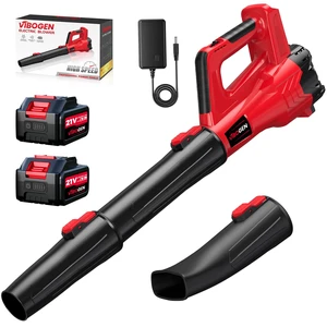 Electric Leaf Blower Cordless with Battery and Charger for Lawn Care Small | Portable Hand Held Lightweight 2 Speed Modes Leaves Blower 420CFM 150MPH with 2x4.0Ah Batteries for Patio Yard (Red) Electric Leaf Blower Cordless with Battery and Charger for Lawn Care Small | Portable Hand Held Lightweight 2 Speed Modes Leaves Blower 420CFM 150MPH with 2x4.0Ah Batteries for Patio Yard (Red)