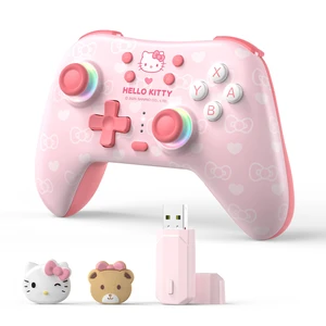 Kuitmor Hello Kitty Switch Pro Controller, Cute Hall Effect Wireless Gamepad No Drift for Switch 2/Switch/OLED/Lite, PC/Steam, Android, iOS, Bluetooth + Wired, Turbo, Back Buttons, 6-Aixs Gyro Kuitmor Hello Kitty Switch Pro Controller, Cute Hall Effect Wireless Gamepad No Drift for Switch 2/Switch/OLED/Lite, PC/Steam, Android, iOS, Bluetooth + Wired, Turbo, Back Buttons, 6-Aixs Gyro