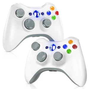 Gamrombo 2 Pack Replacement for Xbox 360 Controller, Wireless Controllers Gamepad Upgraded Joystick Compatible with 360 & Slim, Windows 11/10/8/7 PC Controller with Dual Shock, 2.5mm Audio Jack(White) Gamrombo 2 Pack Replacement for Xbox 360 Controller, Wireless Controllers Gamepad Upgraded Joystick Compatible with 360 & Slim, Windows 11/10/8/7 PC Controller with Dual Shock, 2.5mm Audio Jack(White)