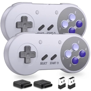 Wireless SNES Controller for SNES & Switch 1/2, PC, Mac (Purple) | (Rechargeable), (Plug & Play), (2.4GHz SNES & USB Receiver), Compatible with Switch Online / Switch OLED, Raspberry Pi Wireless SNES Controller for SNES & Switch 1/2, PC, Mac (Purple) | (Rechargeable), (Plug & Play), (2.4GHz SNES & USB Receiver), Compatible with Switch Online / Switch OLED, Raspberry Pi