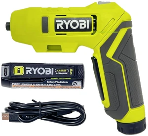 RYOBI USB Lithium Screwdriver KIT with 2.0 AH USB Lithium Battery and Charging Cable FVD50K RYOBI USB Lithium Screwdriver KIT with 2.0 AH USB Lithium Battery and Charging Cable FVD50K