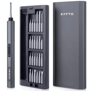 EFFTO Precision Screwdriver Set, 5 Gear Torque, Mini Electric Screwdriver with OLED Screen, Small Screwdriver Set Rechargeable with 48 multifunctional bits and shadowless LED lights EFFTO Precision Screwdriver Set, 5 Gear Torque, Mini Electric Screwdriver with OLED Screen, Small Screwdriver Set Rechargeable with 48 multifunctional bits and shadowless LED lights