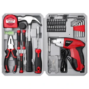 Hi-Spec 4V USB Electric Screwdriver Tool Kit for Home Repairs, Red | 42pc, fast assembly help, common screw bit selection, LED visibility, compact grip, quick household fixes, organized storage Hi-Spec 4V USB Electric Screwdriver Tool Kit for Home Repairs, Red | 42pc, fast assembly help, common screw bit selection, LED visibility, compact grip, quick household fixes, organized storage