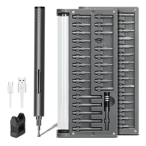 POWERGIANT Mini Electric Screwdriver, Small Portable Cordless Power Screwdriver Set with 55 Precision Bits & LED Light & Magnetic Mat, Handy Repair Tool for Phone Watch Camera Laptop POWERGIANT Mini Electric Screwdriver, Small Portable Cordless Power Screwdriver Set with 55 Precision Bits & LED Light & Magnetic Mat, Handy Repair Tool for Phone Watch Camera Laptop