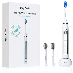 Soft Bristle Electric Toothbrush, Rechargeable with Wireless Charging by Puur Smile - 2 (Blue led) Brush Heads for Adults | 4 Cleaning Modes with Smart Timer, IPX7 Waterproof, Long-Lasting Battery Soft Bristle Electric Toothbrush, Rechargeable with Wireless Charging by Puur Smile - 2 (Blue led) Brush Heads for Adults | 4 Cleaning Modes with Smart Timer, IPX7 Waterproof, Long-Lasting Battery