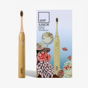 Sustainable Tomorrow Junior Bamboo Electric Toothbrush for Kids Ages 3+ Gentle Vibrating Toothbrush with Soft Bristles | 2-Minute Timer | Ergonomic Handle | Eco-Friendly, Plastic-Reduced Design Sustainable Tomorrow Junior Bamboo Electric Toothbrush for Kids Ages 3+ Gentle Vibrating Toothbrush with Soft Bristles | 2-Minute Timer | Ergonomic Handle | Eco-Friendly, Plastic-Reduced Design