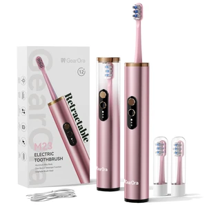 GearOra M23 Travel Electric Toothbrush for Adults, Retractable Portable Sonic Toothbrush, Aluminum Body, 30-Day Battery, Universal USB-C Charging, IPX7 Waterproof, Compact Travel Size Toothbrush GearOra M23 Travel Electric Toothbrush for Adults, Retractable Portable Sonic Toothbrush, Aluminum Body, 30-Day Battery, Universal USB-C Charging, IPX7 Waterproof, Compact Travel Size Toothbrush