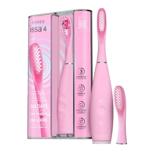 FOREO Issa 4 Bundle Sonic Electric Toothbrush + Hybrid Wave Brushead | Electric toothbrush, sonic toothbrush, soft bristles, whitening teeth, gum care, tongue cleaner, rechargeable, Pearl Pink FOREO Issa 4 Bundle Sonic Electric Toothbrush + Hybrid Wave Brushead | Electric toothbrush, sonic toothbrush, soft bristles, whitening teeth, gum care, tongue cleaner, rechargeable, Pearl Pink