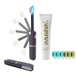 iMusthav Sonic Electric Toothbrush for Adults, Foldable Travel Toothbrush | Battery Operated, Blue LED Light, Whitening Toothpaste, 3 Modes with Smart Timer, 6 Replacement Brush Heads iMusthav Sonic Electric Toothbrush for Adults, Foldable Travel Toothbrush | Battery Operated, Blue LED Light, Whitening Toothpaste, 3 Modes with Smart Timer, 6 Replacement Brush Heads