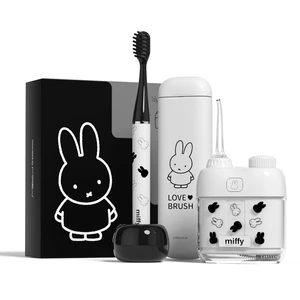 MIPOW Miffy Brush GO i4 Electric Toothbrush & Mini Water Flosser Combo Set, Slim Rechargeable Sonic Toothbrush w/Travel Case & Ceramic DockOral Care Kit for Travel MIPOW Miffy Brush GO i4 Electric Toothbrush & Mini Water Flosser Combo Set, Slim Rechargeable Sonic Toothbrush w/Travel Case & Ceramic DockOral Care Kit for Travel