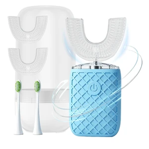 Sonic U-Shaped Electric Toothbrush for Adults, 5 Brush Heads & Storage Cup | 3 U-shaped + 2 straight brush heads with storage cup for daily cleaning and travel; rechargeable and IPX7 waterproof. Sonic U-Shaped Electric Toothbrush for Adults, 5 Brush Heads & Storage Cup | 3 U-shaped + 2 straight brush heads with storage cup for daily cleaning and travel; rechargeable and IPX7 waterproof.