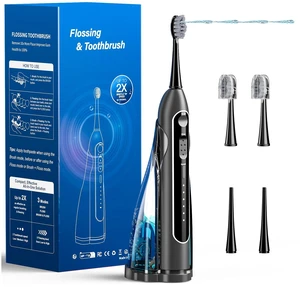 Electric Toothbrush with Water Flosser,Portable Power Flossing Toothbrush | IPX7 Waterproof,Equipped Brush Head and Nozzle,for Travel and Home Electric Toothbrush with Water Flosser,Portable Power Flossing Toothbrush | IPX7 Waterproof,Equipped Brush Head and Nozzle,for Travel and Home