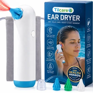 Tilcare Ear Dryer for Swimmers: Ear Water Remover with 3 Drying Tips | Portable Ear Water Drying Aid for Dry Ears | for Swimmers & Water Lovers | Rechargeable Swimmer Ear Dryer for Adults & Kids Tilcare Ear Dryer for Swimmers: Ear Water Remover with 3 Drying Tips | Portable Ear Water Drying Aid for Dry Ears | for Swimmers & Water Lovers | Rechargeable Swimmer Ear Dryer for Adults & Kids