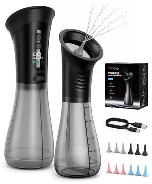 Renergy Ear Wax Removal, 3 Pressure Modes, Ear Irrigation Flushing System | Safe & Gentle Electric Ear Cleaner with IP67, 5H Runtime, 500ml Clean & Waste Tank, 12pcs Nozzles, Intelligent Memory Mode Renergy Ear Wax Removal, 3 Pressure Modes, Ear Irrigation Flushing System | Safe & Gentle Electric Ear Cleaner with IP67, 5H Runtime, 500ml Clean & Waste Tank, 12pcs Nozzles, Intelligent Memory Mode