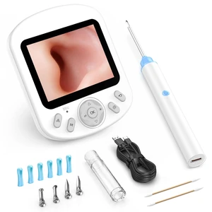 Smart Digital Otoscope Ear Camera with Screen | Plug & Play Cleaner, White | App-Free HD Ear Cleaner with Camera & Screen | Safe One-Piece Silicone Tips & Adjustable LED Light Wand for Family Hygiene Smart Digital Otoscope Ear Camera with Screen | Plug & Play Cleaner, White | App-Free HD Ear Cleaner with Camera & Screen | Safe One-Piece Silicone Tips & Adjustable LED Light Wand for Family Hygiene