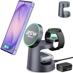 Qi2.2 25W 3-in-1 Magnetic Wireless Charger for Samsung, Compact & Foldable | Fast Charging Station for MagSafe for S26 Ultra/Z Fold 8/Fold8 Ultra, Travel Charger Stand (Not for Watch 9/Ultra2) Qi2.2 25W 3-in-1 Magnetic Wireless Charger for Samsung, Compact & Foldable | Fast Charging Station for MagSafe for S26 Ultra/Z Fold 8/Fold8 Ultra, Travel Charger Stand (Not for Watch 9/Ultra2)
