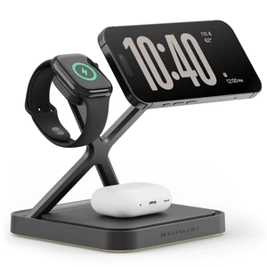 NOCO XGrid XDS3 3-in-1 Wireless Charging Station - iPhone, Watch & AirPods | MagSafe Compatible, Qi2 & MFi Certified, Weighted Metal Design, Includes 45W USB-C Wall Charger and 6.5-Foot USB-C Cable NOCO XGrid XDS3 3-in-1 Wireless Charging Station - iPhone, Watch & AirPods | MagSafe Compatible, Qi2 & MFi Certified, Weighted Metal Design, Includes 45W USB-C Wall Charger and 6.5-Foot USB-C Cable