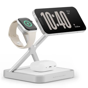 NOCO XGrid XDS3 3-in-1 Wireless Charging Station - iPhone, Watch & AirPods | MagSafe Compatible, Qi2 & MFi Certified, Weighted Metal Design, Includes 45W USB-C Wall Charger and 6.5-Foot USB-C Cable NOCO XGrid XDS3 3-in-1 Wireless Charging Station - iPhone, Watch & AirPods | MagSafe Compatible, Qi2 & MFi Certified, Weighted Metal Design, Includes 45W USB-C Wall Charger and 6.5-Foot USB-C Cable