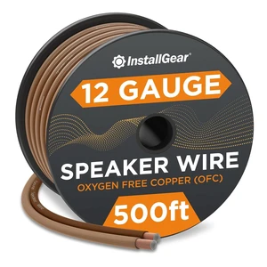 InstallGear 12 Gauge Speaker Wire 100ft - Deoxidized Copper OFC Speaker Wires 12 Gauge - Flexible Wire Cable with Polarity Marking - Soft Touch 12 AWG Wire for Audio, Amp and Home Theater Use - Brown InstallGear 12 Gauge Speaker Wire 100ft - Deoxidized Copper OFC Speaker Wires 12 Gauge - Flexible Wire Cable with Polarity Marking - Soft Touch 12 AWG Wire for Audio, Amp and Home Theater Use - Brown